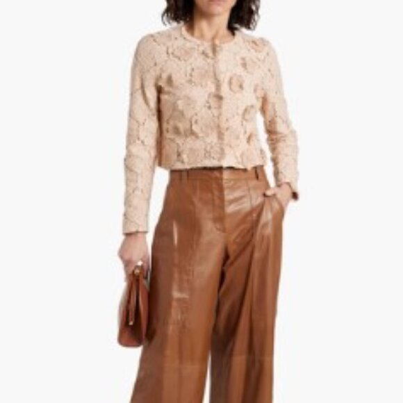 Max Mara |  Lirica Guipure Lace Jacket in Blush | SZ 14 | BNWT - Picture 8 of 17